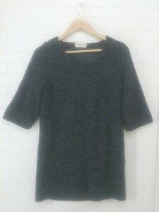 ◇ BEAUTY & YOUTH UNITED ARROWS ニット 七分袖 ミニ ワンピース ダークグレー系 レディース E