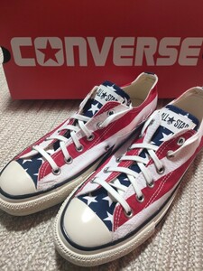 新品 定価9350 CONVERSE ALLSTAR OX コンバース オールスター ローカット 26.5cm STARS＆BARS 星条旗 赤 紺 レッド