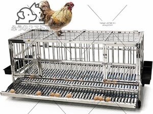 新品登場★鶏用ケージ 飼育ケージ 78*53*67cm 折り畳み式 ステンレス鋼 鶏籠 卵トレイ付き 鶏用ケージ z2022