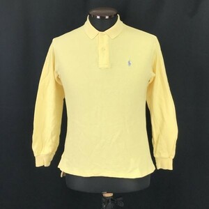 ラルフローレン/RALPH LAUREN★長袖ポロシャツ【kids -160/黄/yellow】ナイガイ製/Tops/Shirts◆BH136