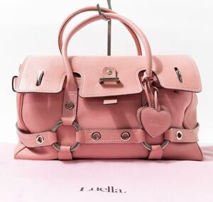 高級 価格20万円程●Luella ハンドバッグ 大型手持ち鞄 本革