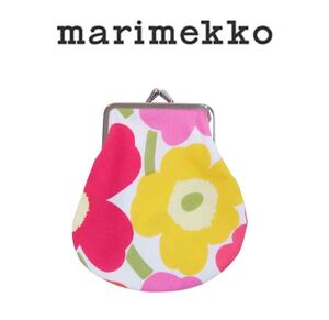 《マリメッコmarimekko／新品》がま口 コインケース 小物入れ／PIENI KUKKARO ウニッコ MINI UNIKKO／020310 201／花柄／MR000320