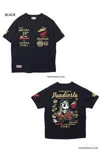 HONDA×PANDIESTA Motora Adventure Ride半袖Tシャツ◆PANDIESTA JAPAN ブラックLサイズ 554500 パンディエスタ パンダ 本田