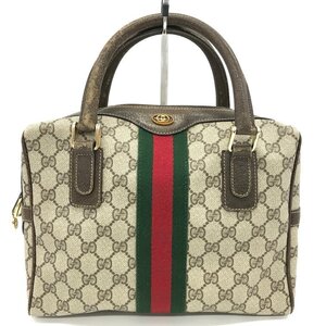 GUCCI　グッチ　オールド　GGスプリーム　シェリーライン　2WAYバッグ　67-02-3839　ショルダー　保管袋付き【DAANB011】