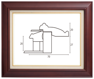 油絵/油彩額縁 木製フレーム A826 アクリル付 セピア F3号