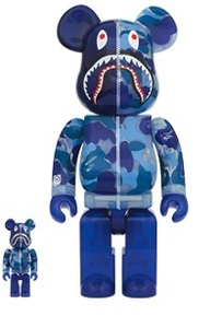 BE@RBRICK CLEAR ABC CAMO SHARK 100％ & 400％ ベアブリック BEARBRICK カモ 迷彩 BAPE