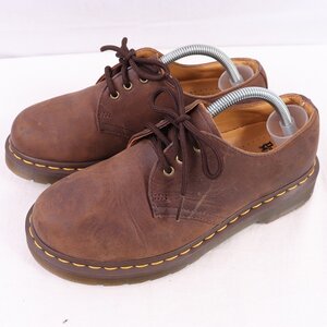 ドクターマーチン UK4/22.5cm-23.0cm/3ホール 1461 茶 ブラウン ブーツ dr.martens レディース 古着 中古 dm4052