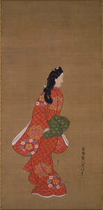 菱川師宣 見返り美人　 60ｘ29.5ｃｍ　ポスター 複製 ◆新版画　小原古邨　川瀬巴水　北斎　歌麿　土屋光逸　吉田博　月岡芳年　