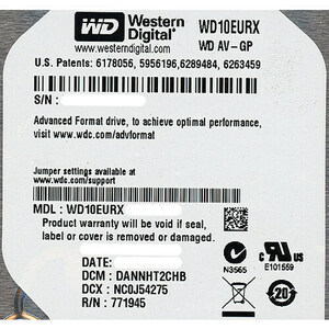 Western Digital製HDD WD10EURX 1TB SATA600 [管理:1000002774]