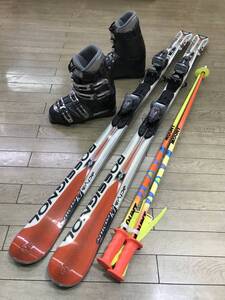 ☆★☆2025スタートセール！メンズ４点セットN374　ROSSIGNOL ACTYS PLEASURE162cm /靴GENFACTORY 26.0-26.5cm/ POLE新品115ｃｍ