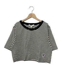 美品 マークジェイコブス ボーダーショート丈半袖Tシャツ レディース SIZE XS (XS) MARC JACOBS