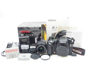 【美品】◎PENTAX ペンタックス K10D DAv18-55mm F3.5-5.6 AL（元箱・取説・バッテリーx2・スクリーン LL-80付）