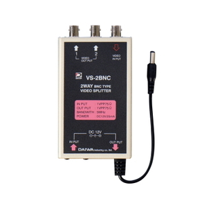 ビデオスプリッター　映像信号分配器　VS-2BNC　防犯機器オプション　DAIWA　ダイワインダストリ　映像信号2分配器 ( VS2BNC )