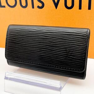 ルイヴィトン LOUIS VUITTON エピ ミュルティクレ4 ノワール ブラック 黒 キーケース 鍵入れ 4連 メンズ コンパクト ゴールド金具