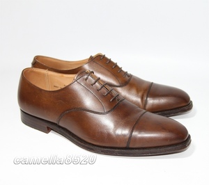 CROCKETT＆JONES クロケット＆ジョーンズ ストレートチップ オックスフォード ブラウン レザー 本革 8.5 サイズ 約27cm 英国製 中古 美品