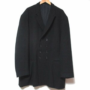 美品 92AW Yohji Yamamoto Pour Homme 初期 ヨウジヤマモトプールオム オーバーサイズ ダブルブレスト コート Mサイズ 黒 ブラック C1204