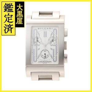 BVLGARI　ブルガリ　レッタンゴロ・クロノグラフ　RTC49S　SS　男性用クオーツ時計【473】