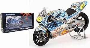 ミニチャンプス 1/12 ホンダ NSR 500 チーム ナストロアズーロ No.46/2001ムジェロ V・ロッシ/汚し塗装