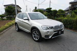 BMW F25X3 Xdrive 20d◎後期LCIモデル◎XLINE◎希少ミネラルシルバー（ベージュ系）◎ホワイトレザー◎電動リアゲート◎美車◎車検2年付