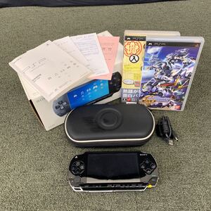 $【売り切り】美品！SONY ソニー PlayStation Portable PSP PSP-1000 説明書付属 箱付属 ソフト2点付属 動作確認済み 携帯ゲーム機