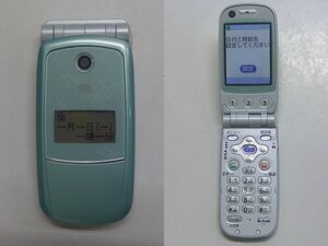 ユ■/Zこ4075　ドコモ docomo FOMA らくらくホン F881iES ミント 簡易動作OK 初期化済 ガラケー ジャンク