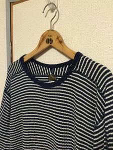 PIG & ROOSTER ピッグアンドルースター サーマル長袖Tシャツ ボーダー size42 日本製