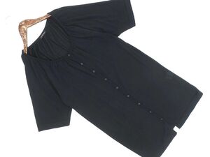 LAUTREAMONT ロートレアモン 半袖 ロング カーディガン size2/濃紺 ■◆ ☆ eed0 レディース