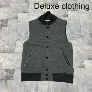 Deluxe clothing デラックス ウールベスト ナイロン ジャケット thermore グレー 中綿 サイズM 玉FS1021