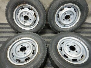 パT8723■145R12 6PR LT DUNLOP SV01 スチール ダイハツ 4J 4H ★PCD110★ スタッドレスタイヤ★条件付送料無料★軽トラ 旧ハイゼット