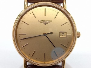 LONGINES　ロンジン　グランドクラシック　L4.636.2　電池式　クォーツ　デイト　ゴールド　メンズ腕時計　動作品　 店舗受取可