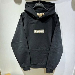 SUPREME 22ss BURBERRY BOX LOGO HOODED SWEATSHIRTS XLサイズ BLACK シュプリーム バーバリー ボックスロゴ パーカー