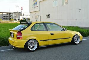 送料無料 osakajdm リアウイング シビック EK 3ドア用 FRP 大阪JDM fivemart EK9 wing frp typeR ek4 ek3 