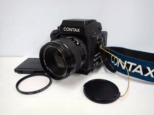 コンタックス/CONTAX 645 ボディ Carl Zeiss Planar 2/80 レンズ フィルムカメラ 外観良品 電池新品装着 動作品