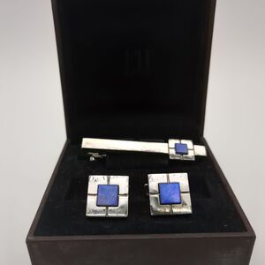 ダンヒル　カフスボタン　タイピン　セット　シルバー925　ケース　dunhill　中古　◆3111/藤枝インター店