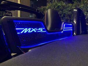 valkyrie style マツダロードスター　ND専用　ウィンドディフレクター　MX-5文字　LED青,,,