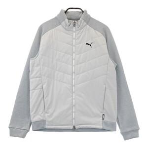 【1円】PUMA GOLF プーマゴルフ 切替中綿ジャケット グレー系 L [240101315717]