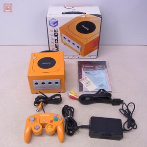 動作品 シリアル一致 GC ゲームキューブ 本体 オレンジ DOL-001 ニンテンドー 任天堂 Nintendo 箱説/AC/AVケーブル付【20