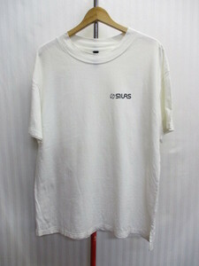 SILAS　サイラス　ロゴTシャツ　メンズL　白Tシャツ　半袖シャツ　半袖カットソー　ホワイトシャツ　白シャツ　04302