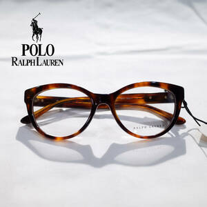 未使用 POLO RALPH LAUREN ラルフローレン ウェリントン 鼈甲柄 デミ ブラウン 52□17 140 RL6117 5007 眼鏡 メガネ クラシック トラッド