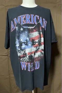 AMERICAN 狼 オオカミ アニマル Tシャツ