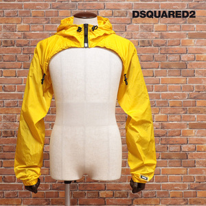 1円/DSQUARED2/48サイズ/フード付きアームカバー S71FB0432 レイヤード スポーティー ストリート 個性 新品/黄色/イエロー/jd364/