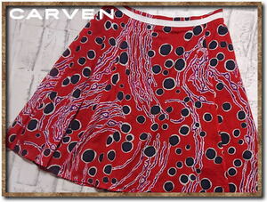 ☆CARVEN　カルヴェン　プリントミニスカート　赤☆