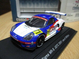 エブロ　 1/43　 「 シグマ　MR‐S　」　JGTC　2001y 　トヨタ・MR‐S　　ブルー　 ・送料 500円 （レターパック発送）