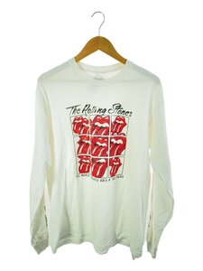 ROLLING STONES◆長袖Tシャツ/L/コットン/WHT/プリント