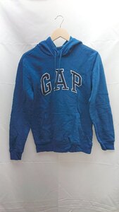 ◇ GAP ギャップ 裏起毛　ブランドロゴ　フード 長袖 パーカー サイズXXS ブルー系 レディース E