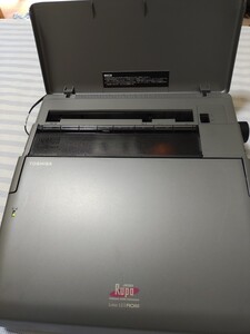 レトロ品★東芝製ワープロ/電源入、印刷確認済★TOSHIBA-Rupo JW98V　リボン付　紙送り小ローラー付き