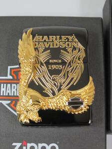 限定Zippo ハーレーHarley-Davidson/2面黒金HDP-15サイドメタル