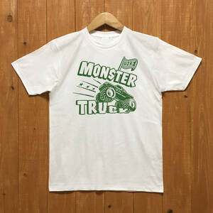 ■ MONSTER TRUCK Tシャツ■Lサイズ（ホワイトxグリーン）FORD フォード