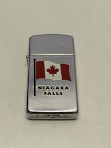 送料無料 レア 1992年 カナダ製 スリム ZIPPO 中古 美品 CANADA ONTARIO