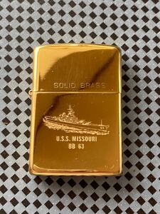 ライター Zippo 喫煙具 ジッポー SOLID BRASS 動作未確認 